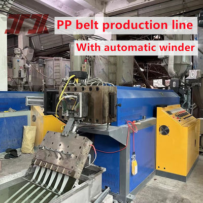 Verstellbare Spannung PP-Streifen-Extrusionsleitung mit Doppelstation Wickelmachine