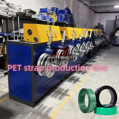 Hochgeschwindigkeit > 150 m/min Produktionslinie für PET-Streifen mit 9-32 mm Breite und automatischer Wicklung