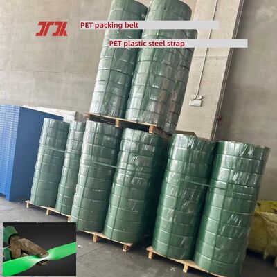 19mm PET-Plastik-Stahlgurt Grüner PET-Gurt Oberfläche Prägung