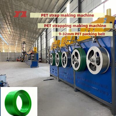 PET-Strappermaschine Hochgeschwindigkeits-Produktionsanlagen für PET-Strapper mit einer Breite von 9 ̊16 mm mit einer Leistung von in der Regel 100-600 kg/h