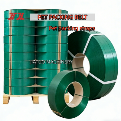 Hochgeschwindigkeits-PET-Umreifungsband 16mm grünes PET-Verpackungsband für pneumatische Umreifungsmaschinen