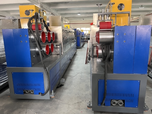 19mm pp. gurten Band-Verdrängungs-Linie den 220V PLC-Kontrollsystem-Bügel, der Maschine herstellt