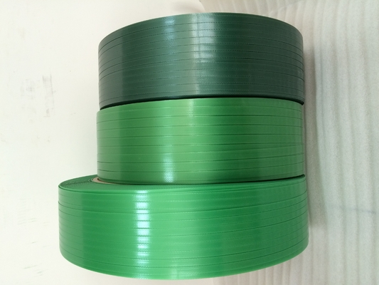 16mm grüner verpackender Plastikgurt STREICHELN das Polyester, das für Rolle/Karton/Palette gurtet
