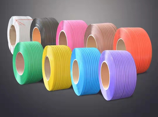 Bunter prägeartiger Polyester-verpackender Gurt-Palette Plastik-HAUSTIER Plastikbügel für Fracht-Verpackung