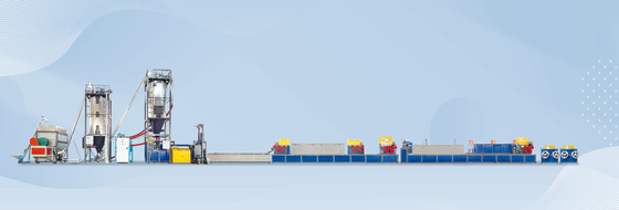 90 mm Einschnecken-PET-Bügelherstellungsmaschine Doppelausgangsherstellungsmaschine