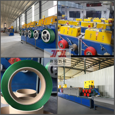 9-32 mm Breite Verpackungsmaterial PET-Streifen Extrusionsmaschine mit recycelten Flakes Material