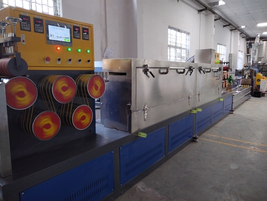Einschnecken-90-mm-PP-Bandherstellungsmaschine für PP-Recyclingmaterial/neues Rohmaterial