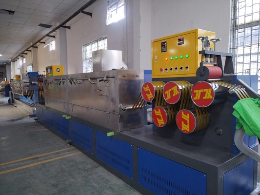Einschnecken-90-mm-PP-Bandherstellungsmaschine für PP-Recyclingmaterial/neues Rohmaterial