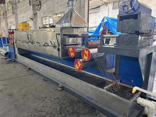 Herstellungslinie für Plastik-PP-Strap-Bänder, Integral-Typen-PP-Strap-Extrusionsmaschine mit hoher Geschwindigkeit 150 kg/h