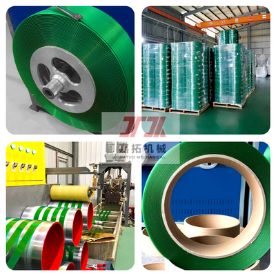 Doppelisolierende Trocknungstrommel PET-Streifen Extrusionsmaschine Automatischer Winder Hochleistung 3-Streifen Produktionslinie