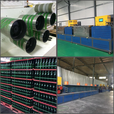 450 kg/h PET-Kunststoffbandmachmaschine Flaschenflocken Material mit Bandbreite 9-32 mm