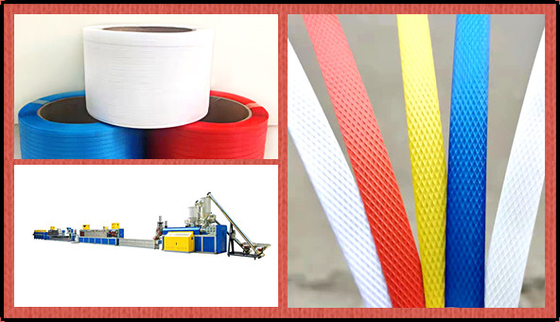 CE PP-Streifenband-Extrusionslinie mit einer Kapazität von 5,7 Tonnen pro Tag für die Großproduktion