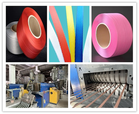 Lieferung von PP-Extrusionsmaschinen, PP-Bandherstellungsmaschinen und PP-Produktionsanlagen für 5-19 mm Farbband