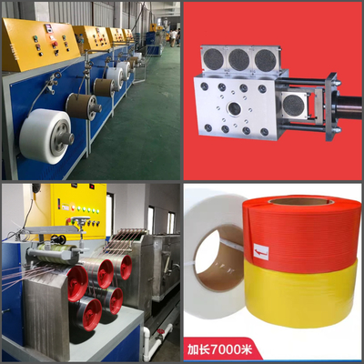 Effiziente Polypropylen-Band-Extrusionsleitung mit PLC-Touchscreen-Steuerung 200-300 kg/h