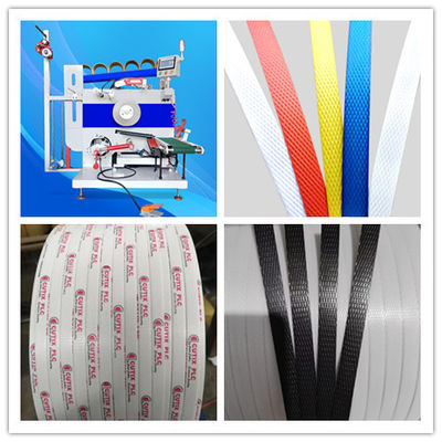 Kunststoffmaschinen 5-15mm PP-Umreifungsband-Produktionslinie PP-Extrusionsausrüstung für vollautomatische Wickelmaschine