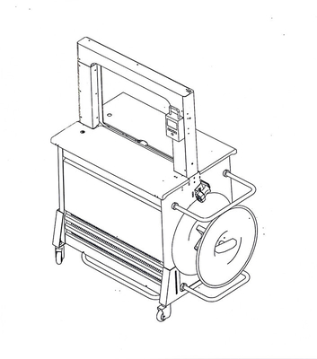 Deutsch Technologie Box Strapping Machine Einstellbare Kühlzeit 2 Sek/Streifen Bale Geschwindigkeit,Karton Tischtop-Baler