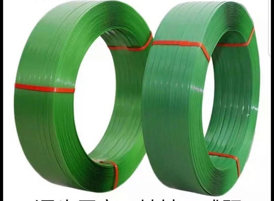 PET-Plastik-Stahl-Verpackungsgürtel, Gurt mit: 9-32 mm, Gurtdicke: 0,6-1,2 mm, PET-Bindungsgurt, grüner Verpackungsgurt
