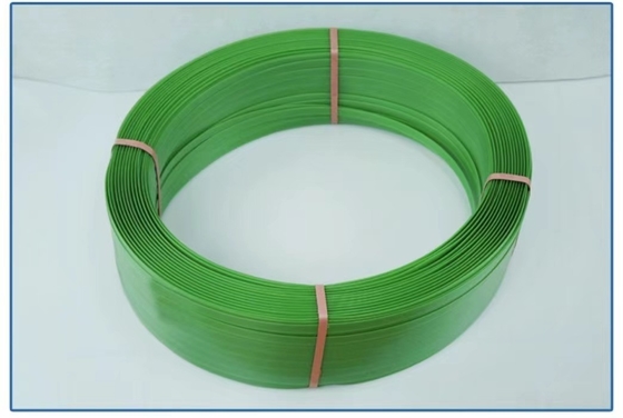 Kaltbeständiges PET-Plastikverpackungsband, superziehbares PET-Verpackungsband, grünes Bindegürtel, Modell: PET-16080