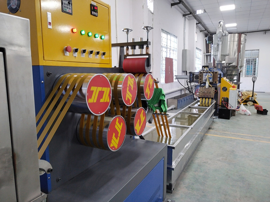 JiaTuo vollautomatische Polypropylen-Gürtelmachmaschine mit Doppelstation-Winder, PP-Gürtelgerät, PP-Verpackung