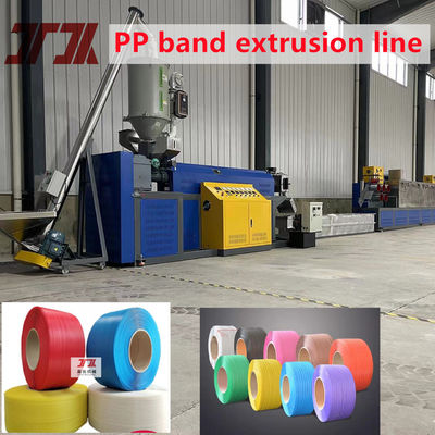 Verstellbare Spannung PP-Streifen-Extrusionsleitung mit Doppelstation Wickelmachine