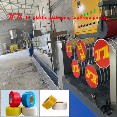 Weiterentwickelte PP-Strap Extruder-Maschine mit PLC-Doppelstation Winder und Geschwindigkeit 280m/min