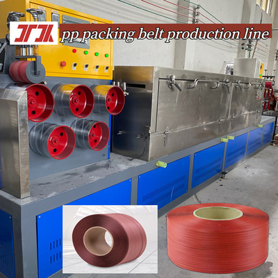 Zusammengestellte Kunststoff-Extruder 5-15mm PP-Strapper Produktionslinie PP-Ausrüstung für PLC-Steuerungssystem