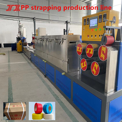 Lieferung von PP-Extrusionsmaschinen, PP-Bandherstellungsmaschinen und PP-Produktionsanlagen für 5-19 mm Farbband