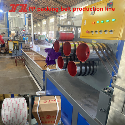 Individuelle PP-Plastikmaschinen PP-Strapper-Produktionsmaschine mit automatischer Wickelmaschine