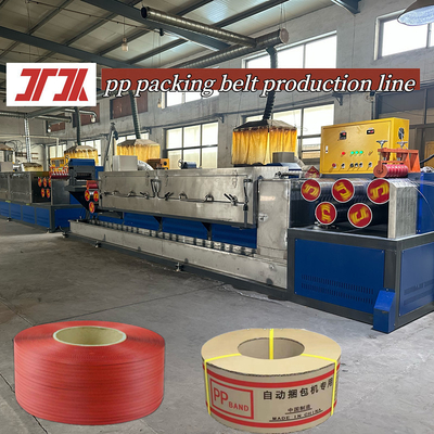 Hochgeschwindigkeitsmaschinen für Kunststoffe 5-19 mm PP-Strapper-Produktionslinie PP-Extruder für die Steuerung durch PLC