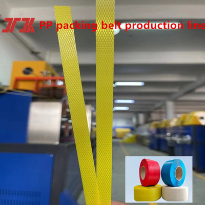 PLC-Steuerung PP Verpackungsgürtel Produktionslinie Hohe Effizienz PP PP Bündelmaschine Breite: 5-19 mm