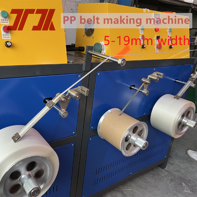 Vollautomatische 250-290 kg/h Plastik PP Vier-Streifen-Streifen-Band-Extrusionslinie mit automatischem Wickler