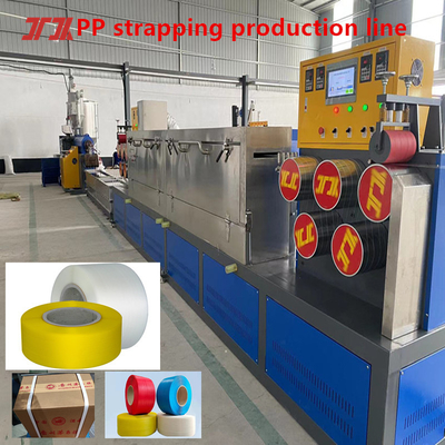 100% Recyclingmaterial PP Verpackungsgürtel Maschine mit PLC-Steuerungssystem und automatischem Winder