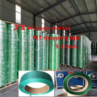 Großhandelsverpackungsmaterialien Grünes PET-Gürtel PET-Kunststoff-Stahl-Gürtel für Aluminium-Gürtel
