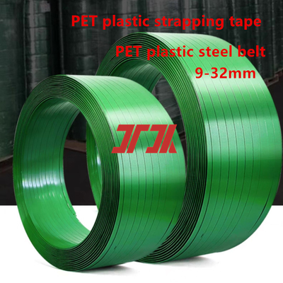 Großhandelsverpackungsmaterialien Grünes PET-Bindemittel PET-Kunststoff-Stahl-Bindemittel Schwerlastprodukte