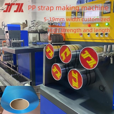 Breite 5-19 mm Karton Verpackung Gürtel PP Gurt Band Herstellung Maschine mit PLC-Steuerung
