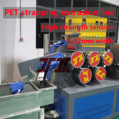 480-500 kg/h Kapazität PET-Streifen 4 Ausgangs-Extrusionsmaschine mit chemischen Faserfiltern 3,5 m2 Filtrationsfläche