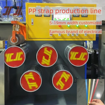 Einfach doppelgeschraubte Pp-Gürtelmachmaschine mit Druck 5-19mm kundenspezifische automatische Verpackungsmaschine