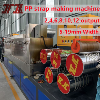 100% recyceltes Material PP Kunststoffbandmachung Extrusionsmaschine mit PLC-Steuerung Speicherparameter und Non-Stop-Changer