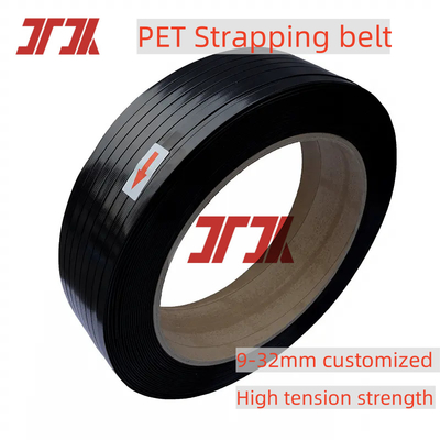 9-32 mm Pet Polyester Gürtel für die manuelle oder automatische Verpackung Grün Schwarz Prägung Toleranz ±0,04 mm