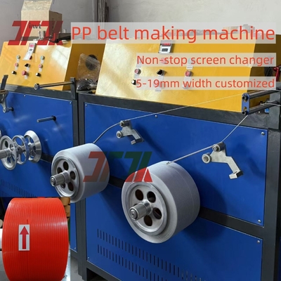 100-120 kg/h PP-Strapband-Extruder-Herstellmaschine mit automatischem Wickler und PLC-Steuerungssystem