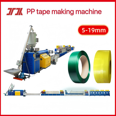 100-120 kg/h PP-Gürtel-Produktionslinie mit doppelter Prägung zur Herstellung von 5-19 mm Breite