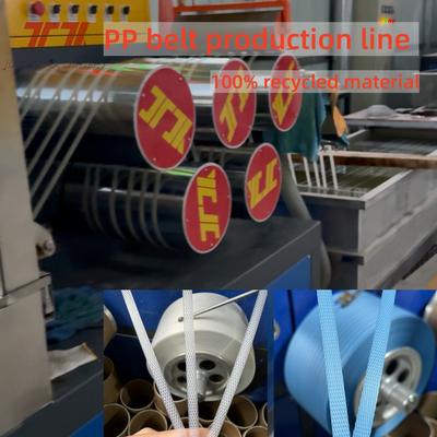 100-120 kg/h PP-Gürtel-Produktionslinie mit doppelter Prägung zur Herstellung von 5-19 mm Breite