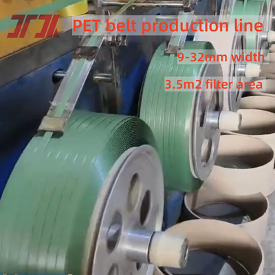 Anpassungsfähige 9-32 mm automatische PET-Verpackungsband-Extrudermaschine mit PLC-System