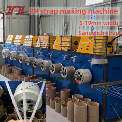 5-19 mm angepasste Polyethylen-PP-Verpackungsgürtelmachmaschine mit PLC-Steuerungssystem und automatischem Winder