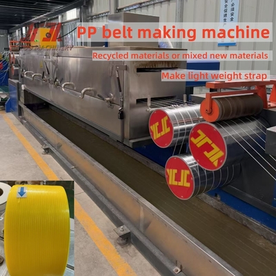 100% recyceltes Material Verwenden PP-Gürtel Produktionslinie mit geringer Toleranz der Breite Dicke längere Länge und Spannfestigkeit