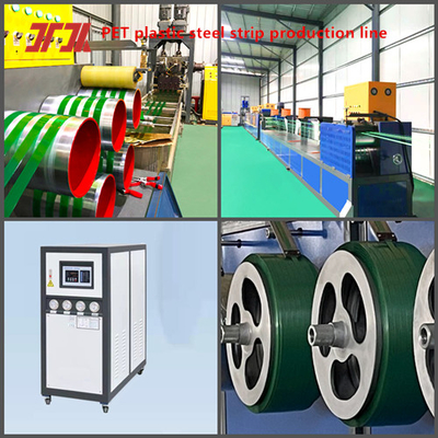 Kunststoff Extruder PET Kunststoff Stahl Gürtel Produktionslinie PET Gürtel Herstellung Maschine ist mit hochwertigen Entfeuchter Teile ausgestattet