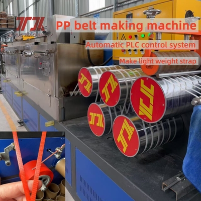 0.3mm Breitentoleranz PP Verpackungsband Extruder Produktionslinie mit halbautomatischem Winder und PLC