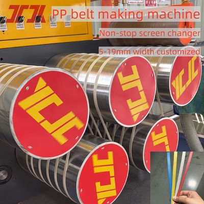 Ausrüstung für die Herstellung von 37 kW-Motor-PP-Strappern 5-15 mm-PP-Strapper für den automatischen Bildschirmwechsel