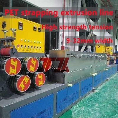 160m/min Laufgeschwindigkeit PET-Streifenband-Extrusionsmaschine 100% recyceltes Material mit PLC-Steuerungssystem