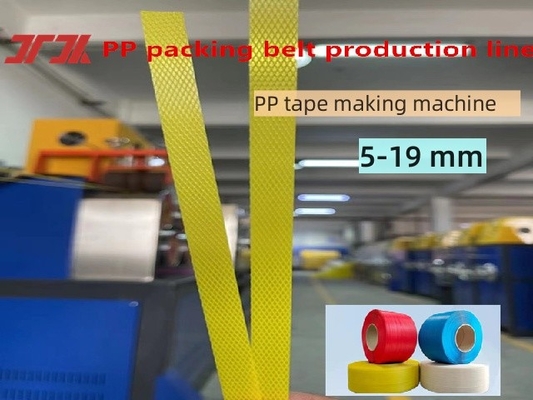 Verpackungsmaschinen 5-15 mm Einzelschraub-PP-Gurt-Produktionslinie PP-Gurt-Ausrüstung mit Hochgeschwindigkeits-Fünfwalzmaschine